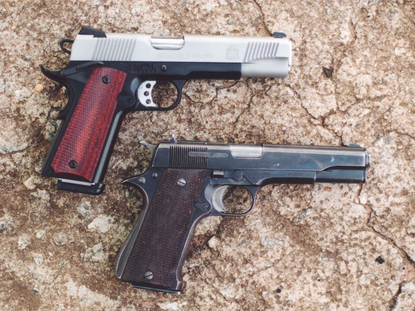 The Star Modelo Super, compared to a modern Springfield pistol, is obviously similar to the 1911 pistol but with some features Bob feels would be an improvement on the 1911.